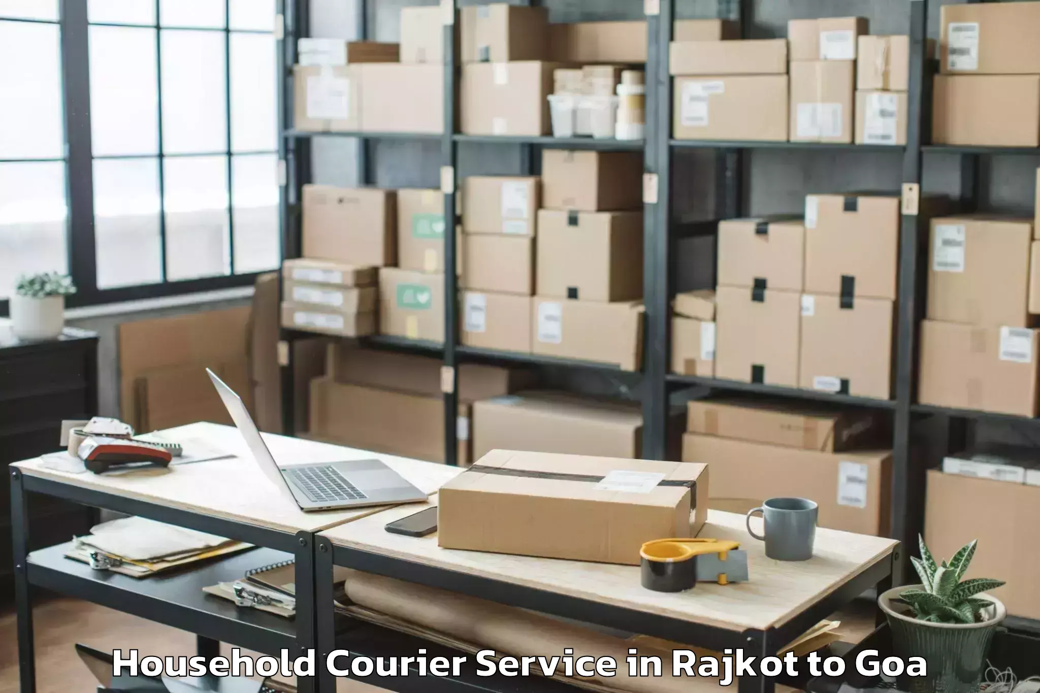 Book Rajkot to Bambolim Household Courier